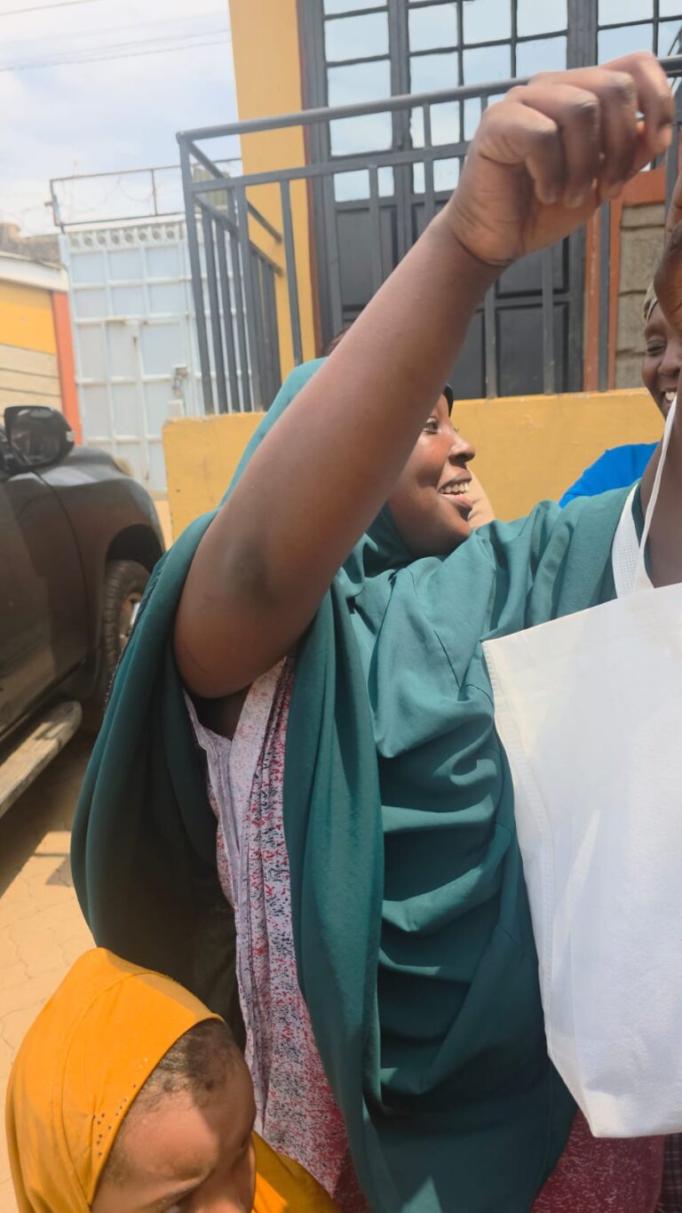 Student receiving a uniform