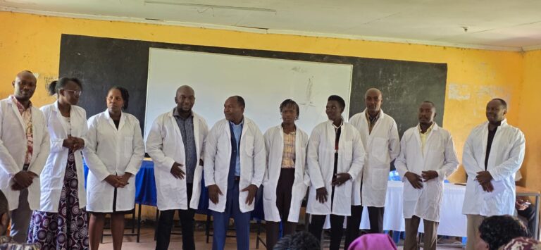Student receiving a uniform