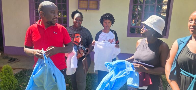 Student receiving a uniform