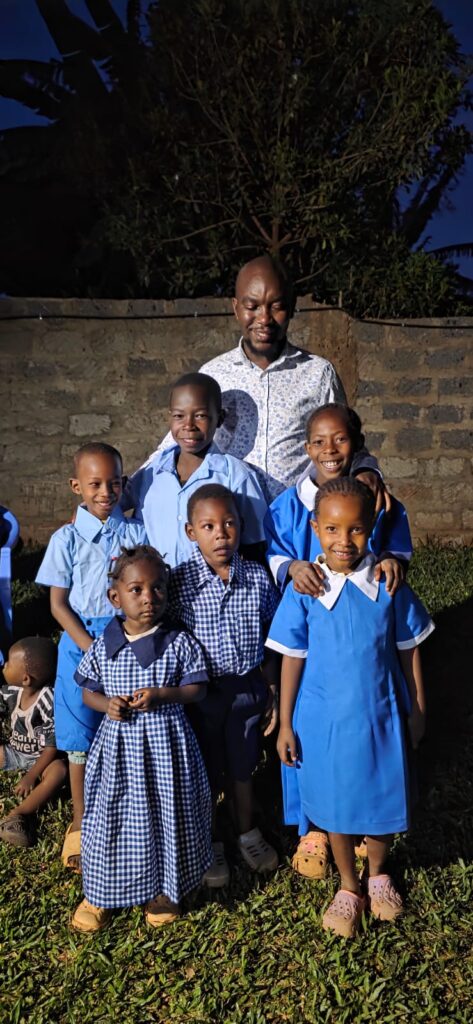 Student receiving a uniform