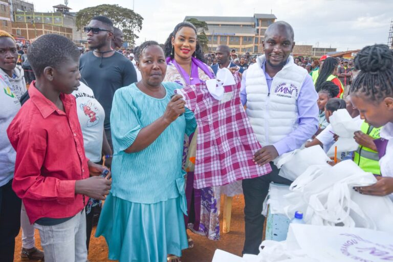 Student receiving a uniform