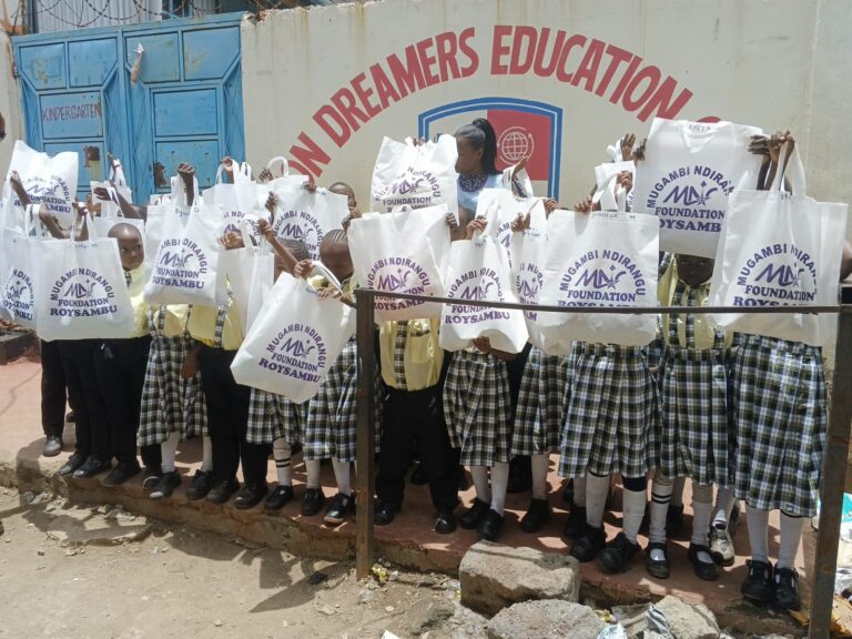 Student receiving a uniform