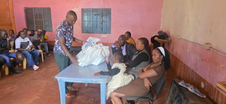 Student receiving a uniform