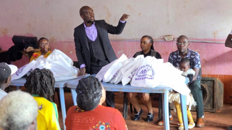 Student receiving a uniform