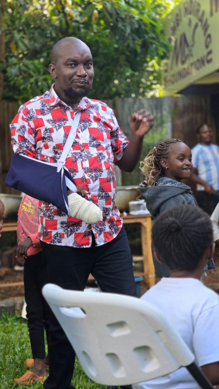 Student receiving a uniform